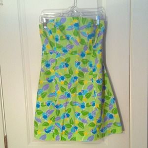 Lilly Pulitzer Strapless Tie-Back Dress