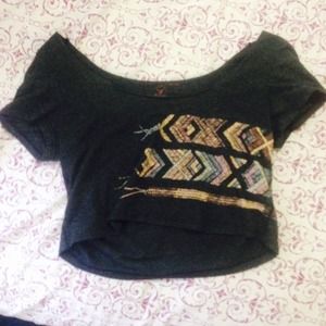American Eagle friendship bracelet crop top