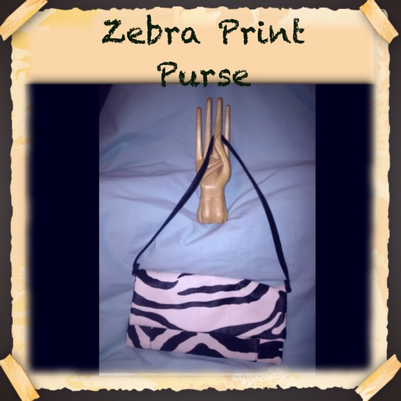 Zebra print purse