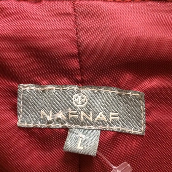 Gorgeous Red Nafnaf short faux-leather coat!! - Picture 2 of 3