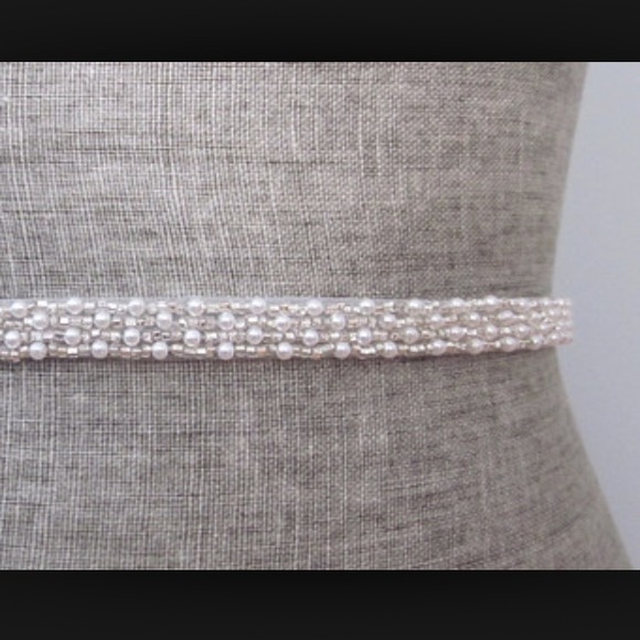 Chic pearl and diamond stretch belt - Picture 2 of 3