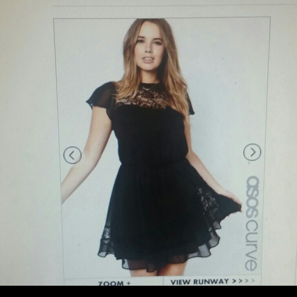 Asos curve. Lace skater dress