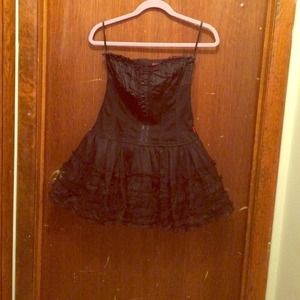 Tripp corset and tutu style black dress. Halloween