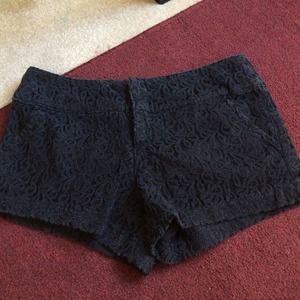 Black lace shorts
