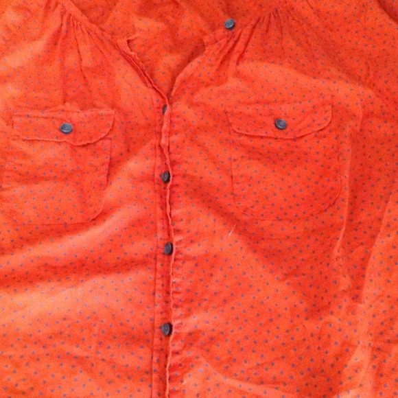 @jhiejhie2013 Loft Orange & Olive Green Shirt L - Picture 3 of 4