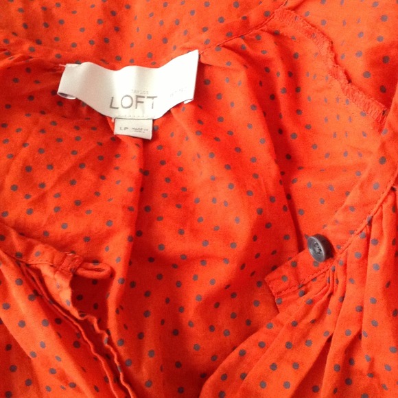 @jhiejhie2013 Loft Orange & Olive Green Shirt L - Picture 4 of 4