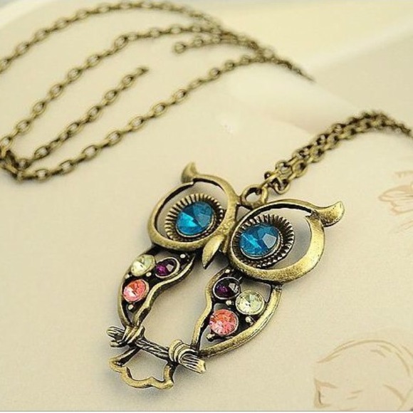 Jewelry - Hollow multicolored cute owl necklace