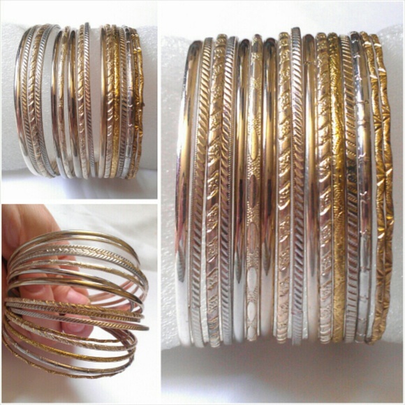 16 BANGLE BRACELETS