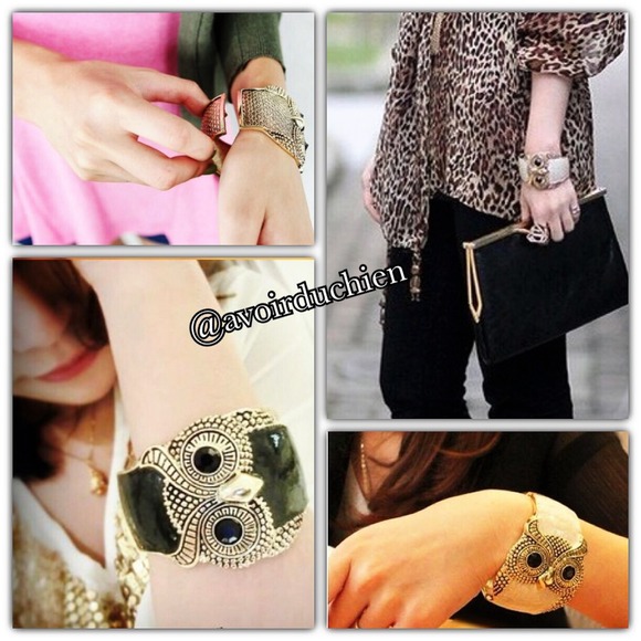 Lovely vintage looking owl bangles - Picture 3 of 4