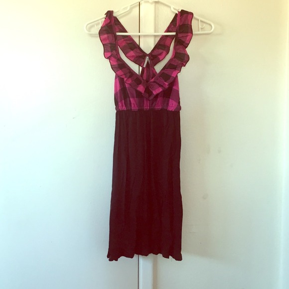 Plaid and black dress