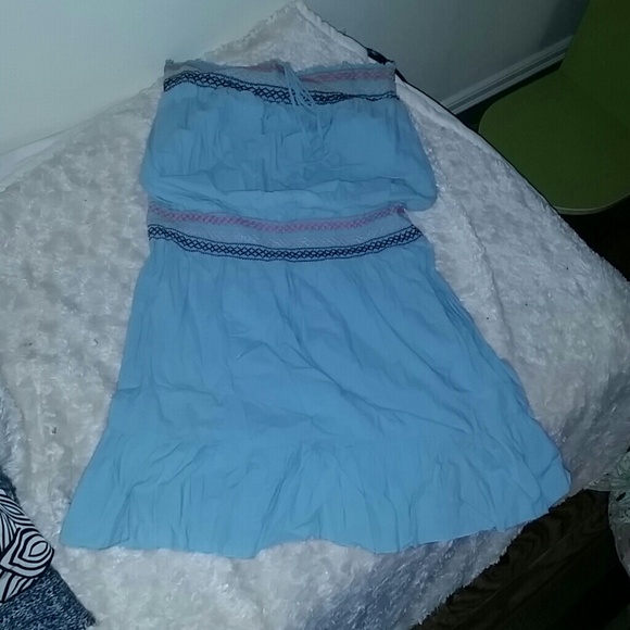 Adorable baby  blue boho dress