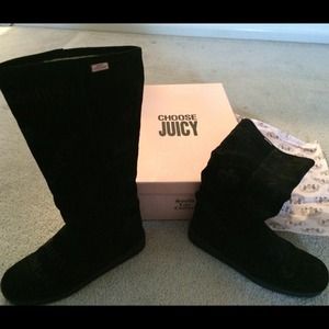 💕Black Suede Juicy Couture Boots