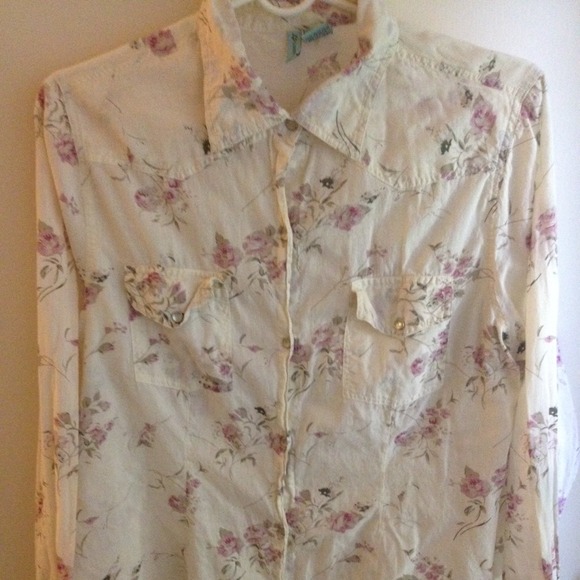 Floral long sleeve button down