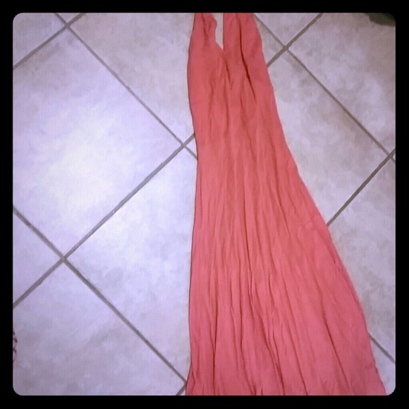 Orange long dress