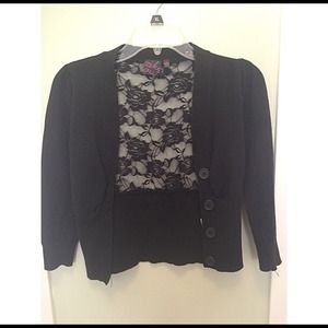 Black sweater w lace back