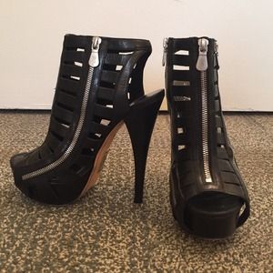 Alejandro Ingelmo Platform Zipper Booties - BLACK