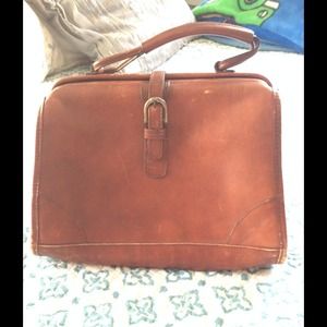 Brown leather purse