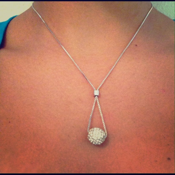 Authentic Swarovski fireball lariat necklace