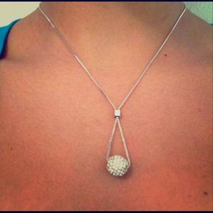 Authentic Swarovski fireball lariat necklace