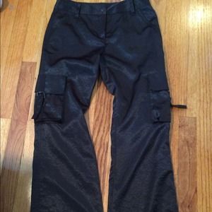 Black dressy Express cargo pants size 1/2. Rare