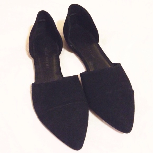 Jenni Kayne Shoes - Jenni Kayne Black Suede D'Orsay Flats
