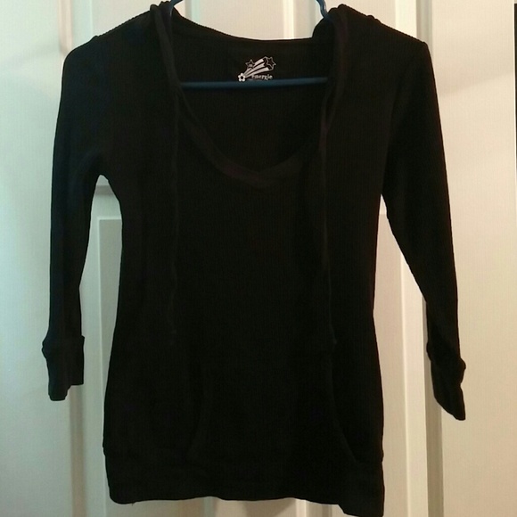 Black thermal hoodie