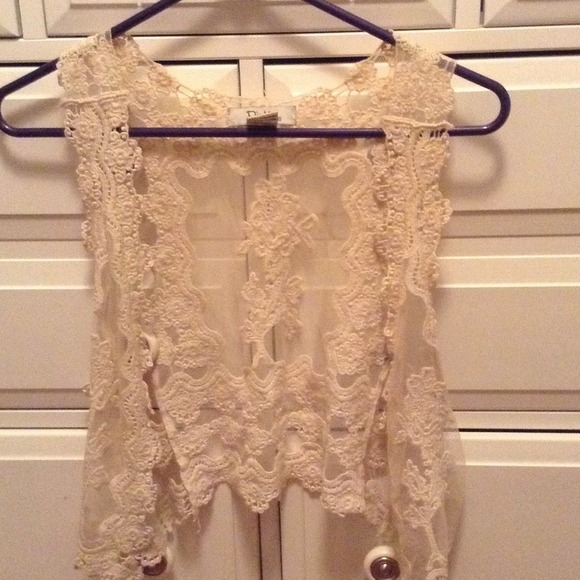 Lace Sleeveless Cardigan