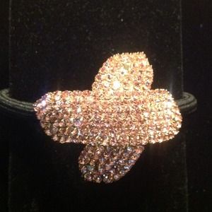 Pink rhinestone hair band