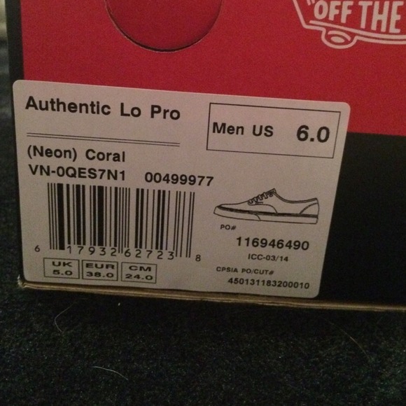 Neon Coral Vans - Picture 3 of 4