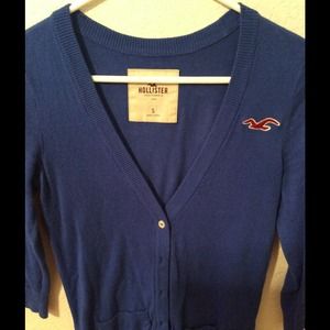 Hollister blue cardigan size small