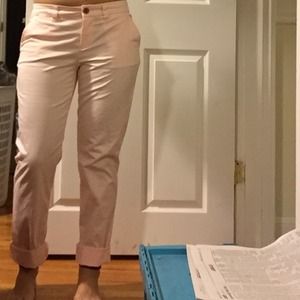 Powder pink broken-in straight Gap pants