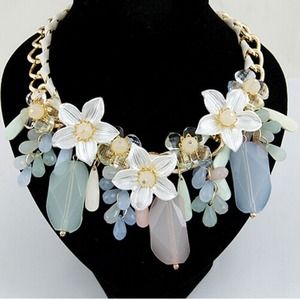 Gemstone statement necklace