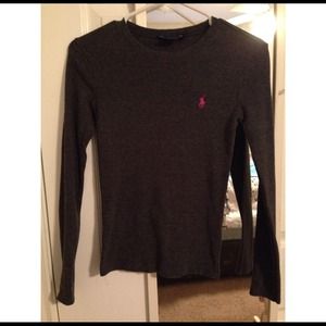 Polo dark grey long sleeve shirt