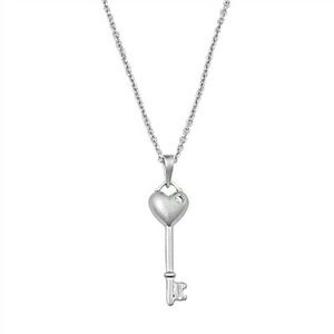 Sterling silver key necklace