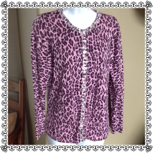 Nautica Girls Bejeweled Button Placket Cardigan