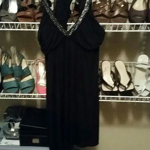 Black dress with silver stones