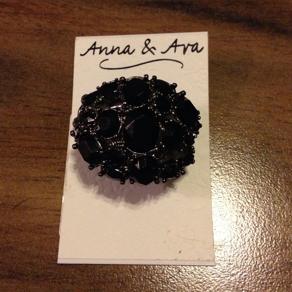 Anna & Ara statement black jeweled statement ring!