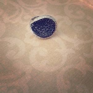 Lia Sophia black & white stone ring. New.