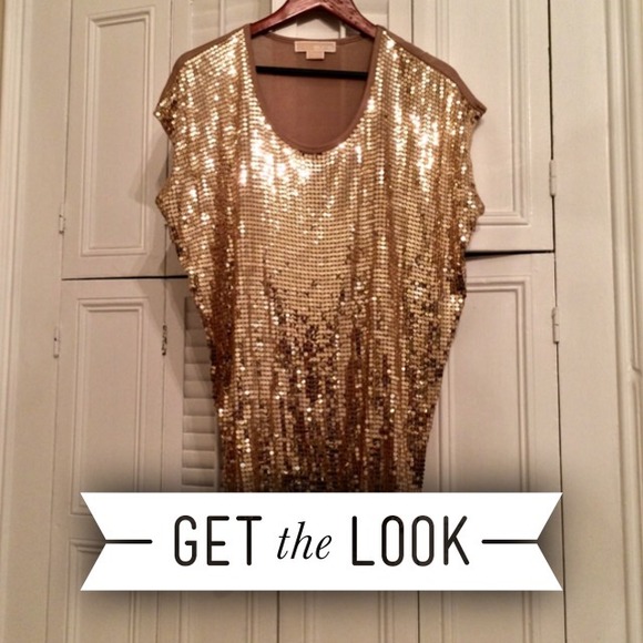 {B} Michael Kors Sequin Top