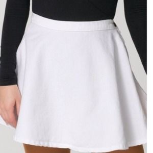 American apparel denim white skirt