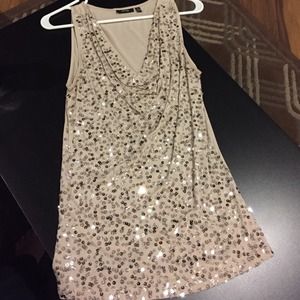 Tan sparkly tank