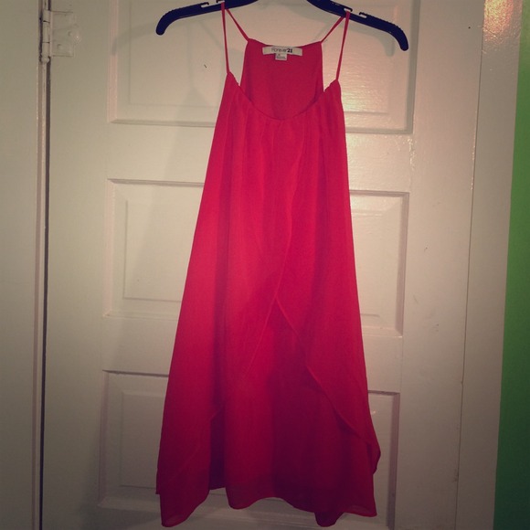 Coral Short summer dress size L