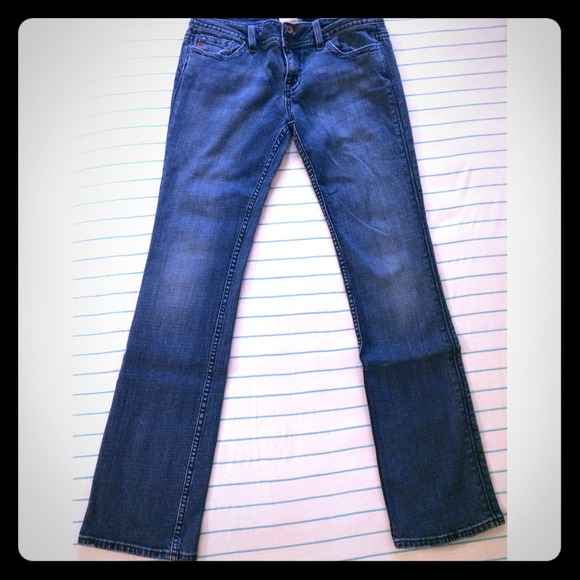 ON HOLD Miss Me Red Flap Pocket Bootcut Jeans