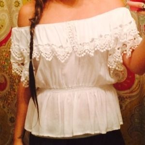 Lace accent top