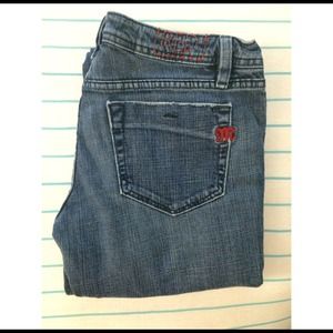 Miss Me Red Gweneth Straight Leg Jeans