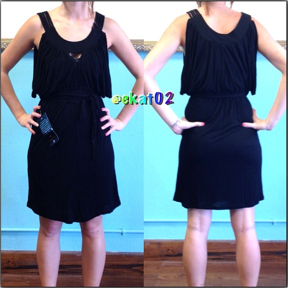 BEBE trinity dress with braided detail