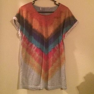 Rainbow beaded top