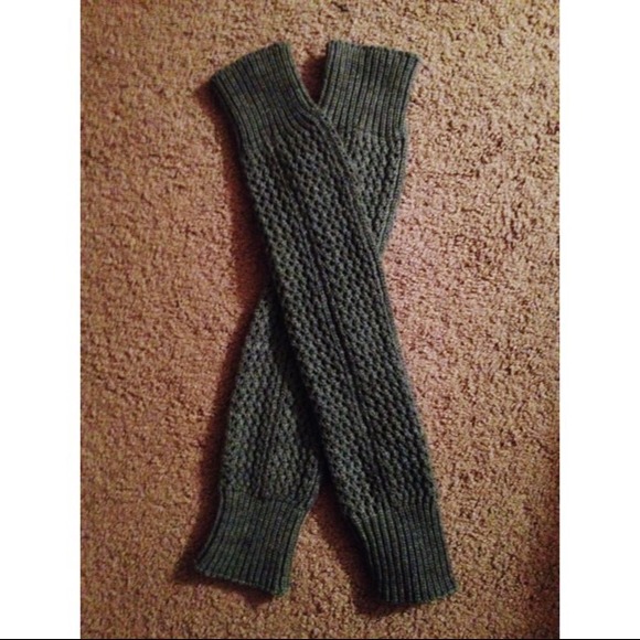 Grey Knit Leg Warmers