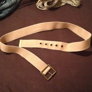Peach and tan belt