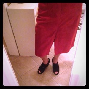 REDUCED - GAP Rust Leather Skirt